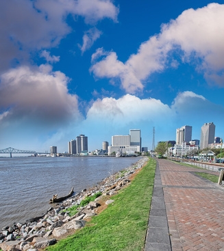 neworleans louisiana a look from the mouth of the Mississippi.